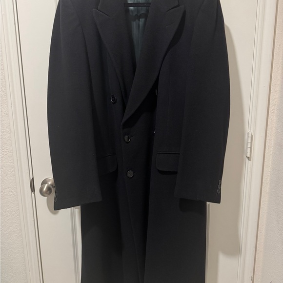 Elegant Men's Black Trench Coat